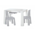 Πλαστικό παιδικό τραπεζάκι με 2 καρέκλες FreeON® Neo White/Grey