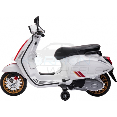 Ηλεκτροκίνητη βέσπα SKORPION WHEELS Vespa Sprint Racing 60s Original 6V Λευκό