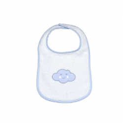 Σαλιάρα πετσετέ με velcro Baby Star Σύννεφο Σιέλ
