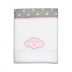 Κουβέρτα fleece αγκαλιάς Baby Star Tiny Friends Ροζ 75 x 100 cm