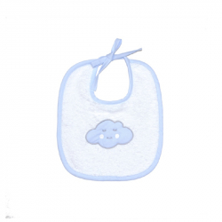 Σαλιάρα πετσετέ με κορδόνι Baby Star Σύννεφο Ροζ