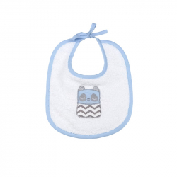 Σαλιάρα πετσετέ με κορδόνι Baby Star Tiny Friends Σιέλ