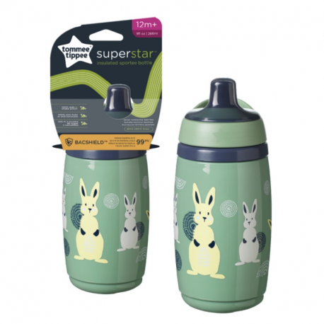 Κύπελο ισοθερμικό με σκληρό στόμιο Tommee Tippee Superstar Green 266ml