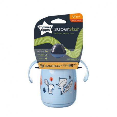 Εκπαιδευτικό κύπελο Tommee Tippee Training Sippee με μαλακό στόμιο Blue 300ml