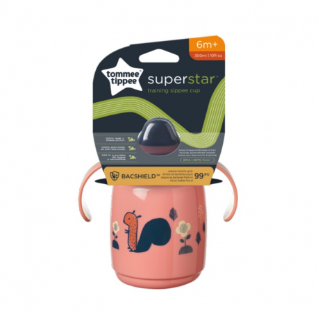 Εκπαιδευτικό κύπελλο Tommee Tippee Training Sippee με μαλακό στόμιο Pink 300ml