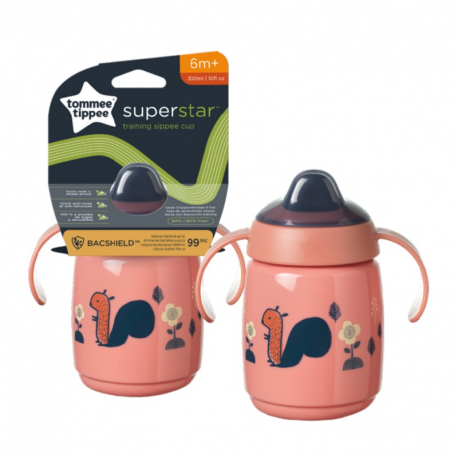 Εκπαιδευτικό κύπελλο Tommee Tippee Training Sippee με μαλακό στόμιο Pink 300ml