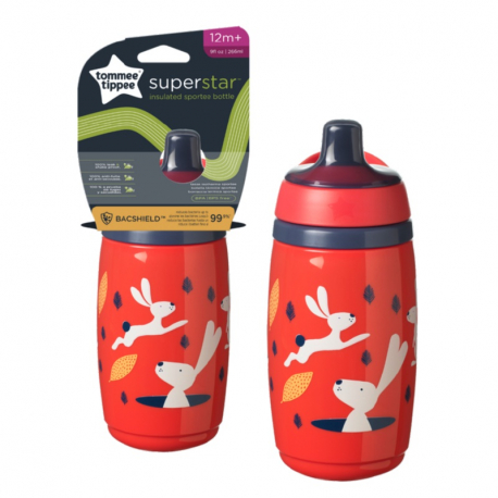 Κύπελο ισοθερμικό με σκληρό στόμιο Tommee Tippee Superstar Red 266ml