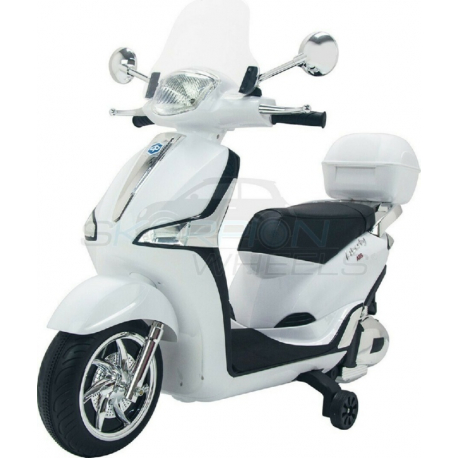 Ηλεκτροκίνητη βέσπα SKORPION WHEELS Piaggio Liberty Original 12V Λευκό