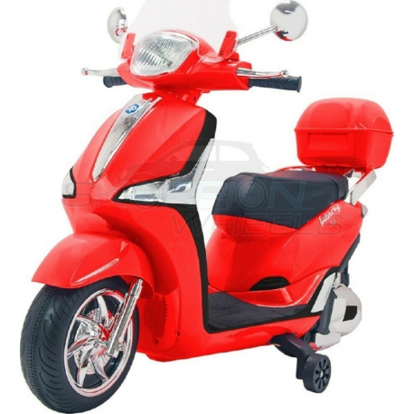 Ηλεκτροκίνητη βέσπα SKORPION WHEELS Piaggio Liberty Original 12V Κόκκινο