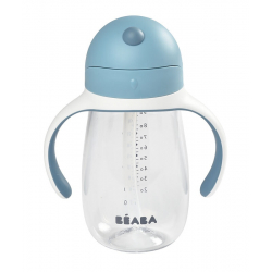 Beaba Εκπαιδευτικό ποτηράκι με καλαμάκι Windy Blue 300 ml