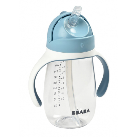 Εκπαιδευτικό ποτηράκι με καλαμάκι Beaba Windy Blue 300 ml