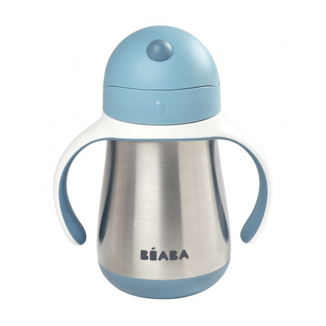 Beaba Ανοξείδωτο παγούρι θερμός με καλάμακι Windy Blue 250 ml