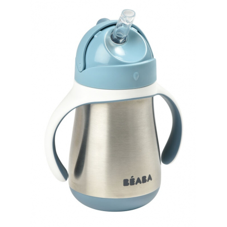 Beaba Ανοξείδωτο παγούρι θερμός με καλάμακι Windy Blue 250 ml