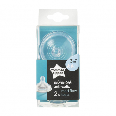 Θηλές Tommee Tippee Advanced Anti-Colic μέτριας ροής 3Μ+, σετ των 2