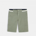 Okaidi Bermuda slim en toile orange garcon
