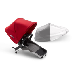 Σετ επέκτασης καροτσιού Bugaboo Donkey3 Aluminum - Grey Melange / Red