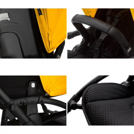 Καρότσι Bugaboo Bee6 Black - Lemon Yellow