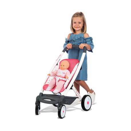 Καροτσάκι και port-bebe κούκλας 3 σε 1 Smoby Maxi Cosi &amp; Quinny Pink