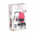 Καροτσάκι και port-bebe κούκλας 3 σε 1 Smoby Maxi Cosi & Quinny Pink