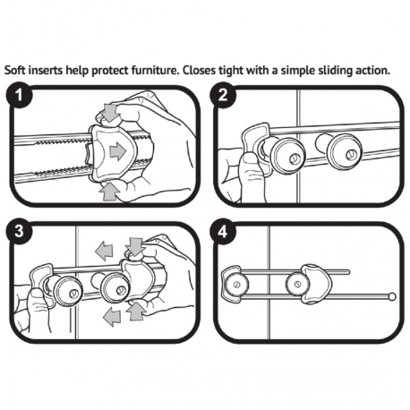 Clippasafe συρόμενη ασφάλεια ντουλαπιών