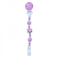 Κλιπ πιπίλας από σιλικόνη SARO Foxy Pink