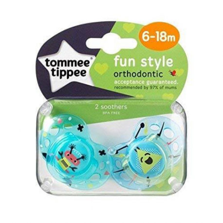 Πιπίλες Tommee Tippee Closer to nature Fun Style 6-18M, σετ των 2