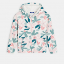 Okaidi Sweat palmiers zippe a capuche vert fille