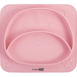 FreeON® Πιάτο σιλικόνης Teddy bear Pink