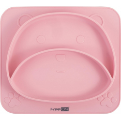 FreeON® Πιάτο σιλικόνης Teddy bear Pink