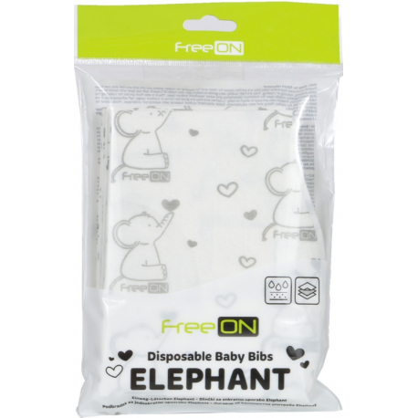 Σαλιάρες μίας χρήσης με τσέπη FreeON® Elephant