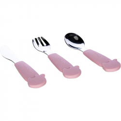 Σετ ανοξείδωτο κουτάλι-πιρούνι-μαχαίρι FreeON® Pink