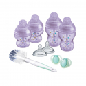 Tommee Tippee Σετ μπιμπερό Advanced Anti-Colic Purple για νεογέννητα, σετ των 9