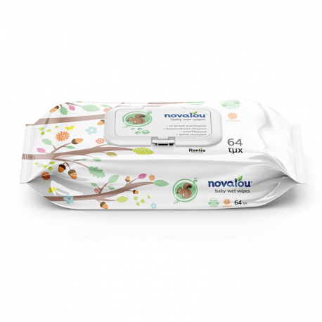 Μωρομάντηλα Novalou Baby Wet Wipes 64 τεμάχια