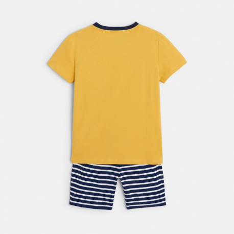 Okaidi Pyjama d’ete en jersey jaune garcon