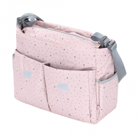 My Bags τσάντα θηλασμού με θήκη - αλλαξιέρα Leaf Pink