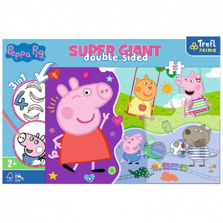 Παζλ 15 τεμαχίων Trefl Puzzle Super Giant Peppa Pig