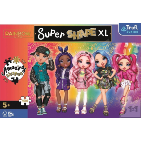 Παζλ XL 104 τεμαχίων Trefl Puzzle Super Shape - MGA Rainbow high