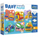 Εξελικτικό παζλ Trefl Puzzle Baby Progressive - Vehicles