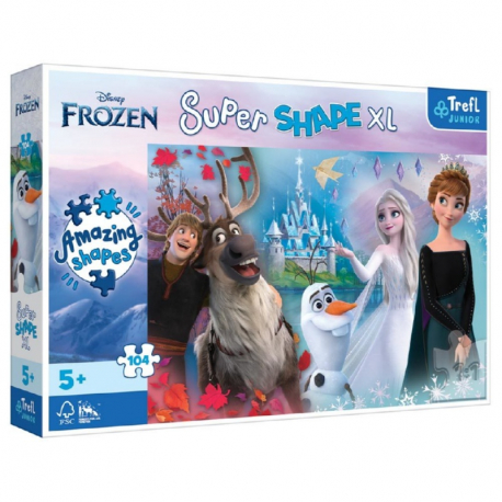 Παζλ XL 104 τεμαχίων Trefl Puzzle Super Shape - Disney Frozen