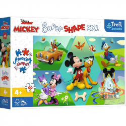 Παζλ XXL 60 τεμαχίων Trefl Puzzle Super Shape - Disney Mickey Mouse Funhouse