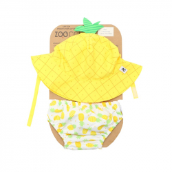 Σετ πάνα - μαγιό και καπέλο Zoocchini™ Pineapple 6-12 μηνών