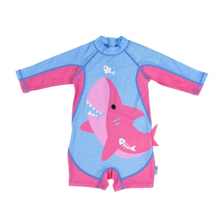 Μαγιό - φορμάκι ολόσωμο Zoocchini™ Pink Shark 6-12 μηνών