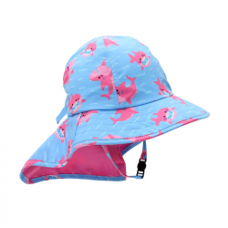 Καπέλο με αντηλιακή προστασία ZOOCCHiNi™ Pink Shark 2-4 ετών