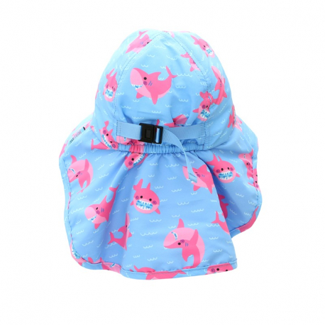 Καπέλο με αντηλιακή προστασία Zoocchini™ Pink Shark 2-4 ετών