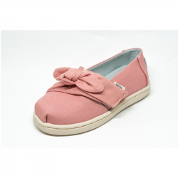 Βρεφικά παπούτσια TOMS Tiny Alpargata Dye Pink Canvas Bow