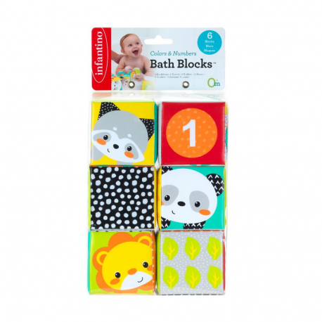Εκπαιδευτικοί κύβοι μπάνιου Infantino® Colors &amp; Numbers Bath Blocks