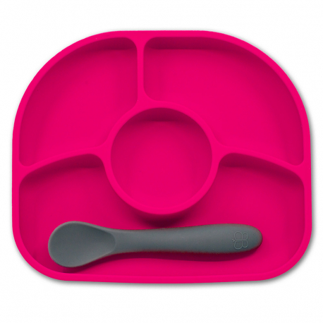 BBluv® σετ πιάτο και κουτάλι Yumi Pink