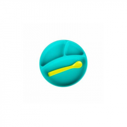BBluv® σετ πιάτο και κουτάλι Miam Aqua