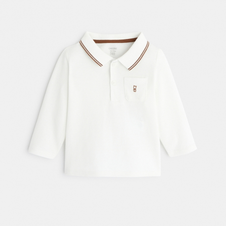 Obaibi Polo pique uni manches longues