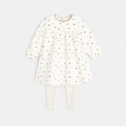 Obaibi Robe molleton herisson et legging uni